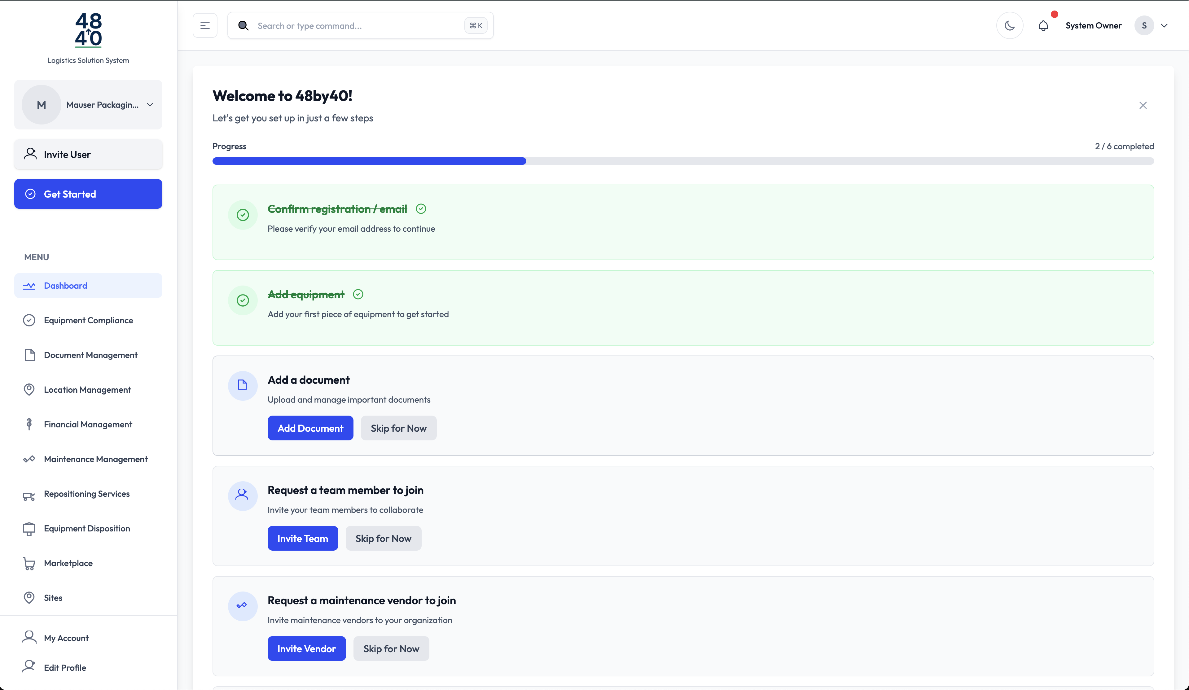 48by40 Equipment Management System - Image 1